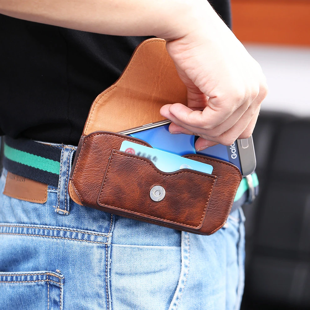 Поясной чехол для телефона iphone 11 Pro Max деловая поясная сумка зажим ремня откидная
