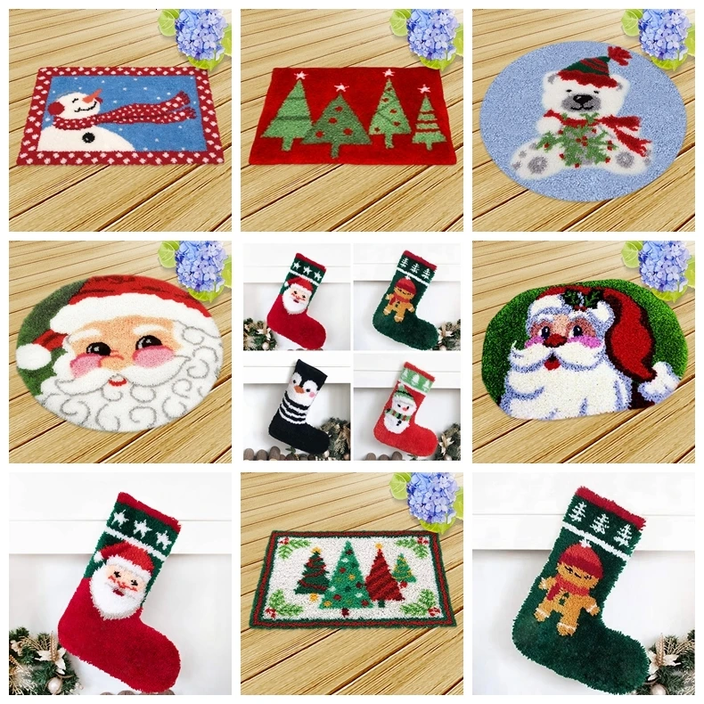 

Diy Quality Cute Christmas Knooppakket Latch Hook Kits DIY Gift European And American Style Smyrna Do It Yourself Latch Hook Kit