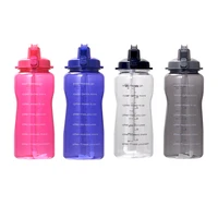 half gallon water bottle tritan material motivational bottle with time marker straw bpa free leakproof
