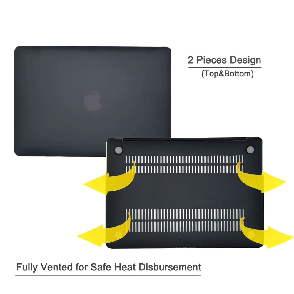 Чехол для ноутбука Apple MacBook Air Pro retina 11 12 13 15 Mac Book 13,3 15,4 дюймов Чехол с сенсорной панелью+ чехол для клавиатуры