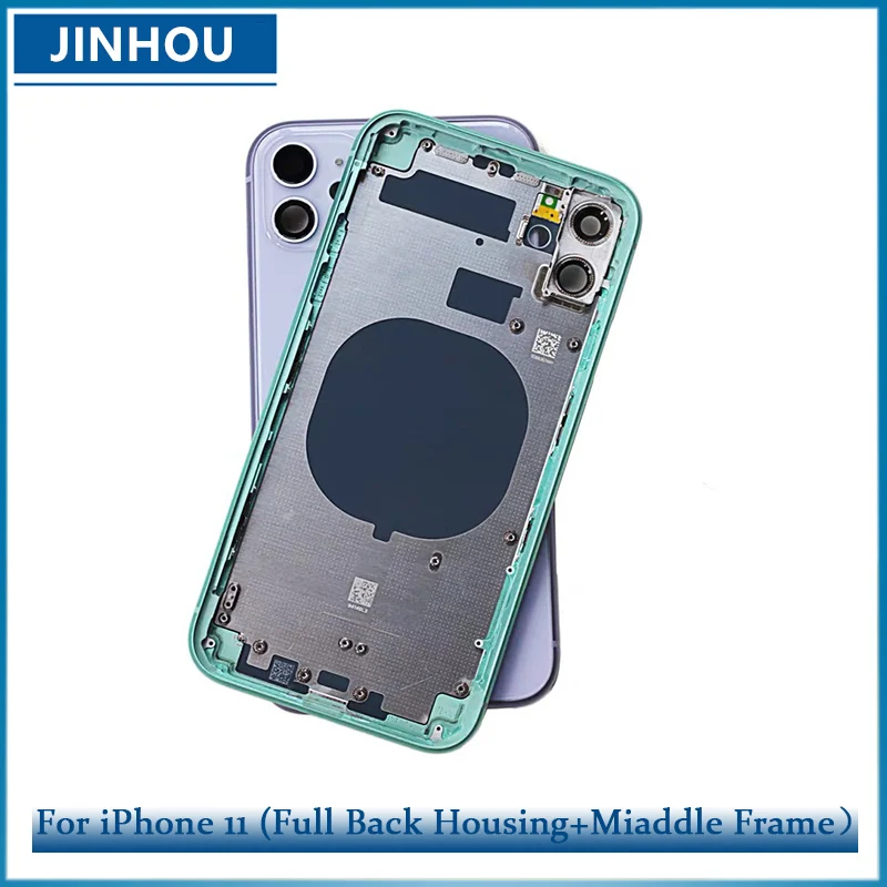

The best quality For iphone11 Housing Cover Battery Door Rear Chassis Frame with Back Cover Glass The color is complete