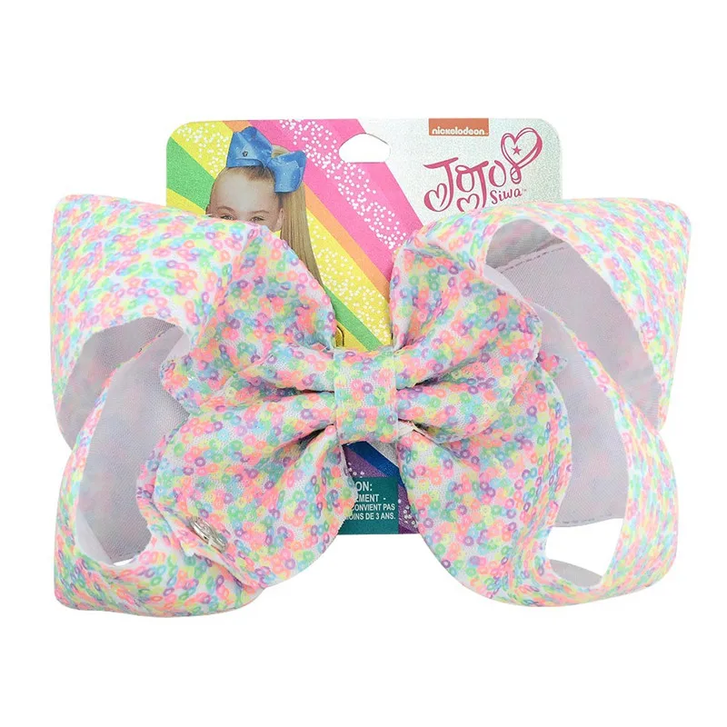 8 &quotJojo Siwa Реверсивный бантик для волос с пайетками зажимом девочек детские