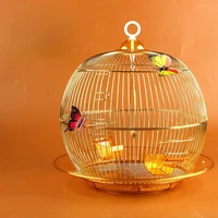 small stainless steel bird cage hanging parrot breeding cage metal high quality gaiolas passaros e aves pet accessorie bs50nl