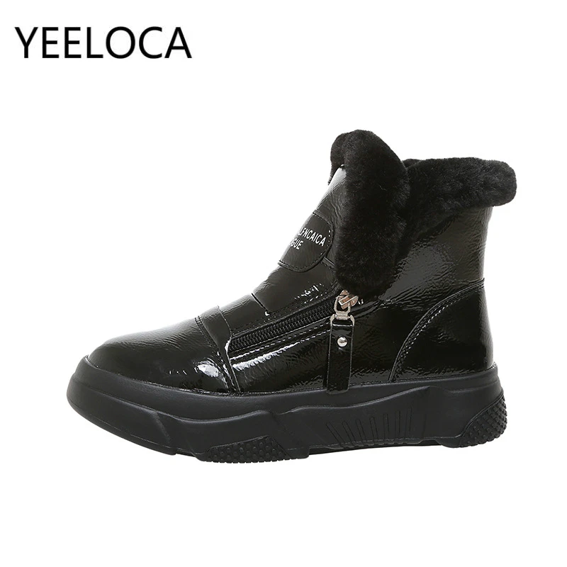 

2019 Winter New Women Sneakers Platform Warm Shoes Womens Snow Boots High Top Female Causal Shoes Velvet Fur Ankle Boots