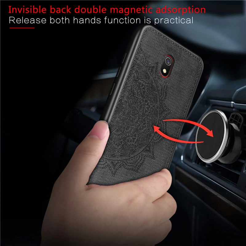 

Case For Xiaomi Redmi 8A Case Magnetic Fashion Cloth Shockproof Cotton Fabric Phone Case For Xiaomi Redmi 8A Cover For Redmi 8A