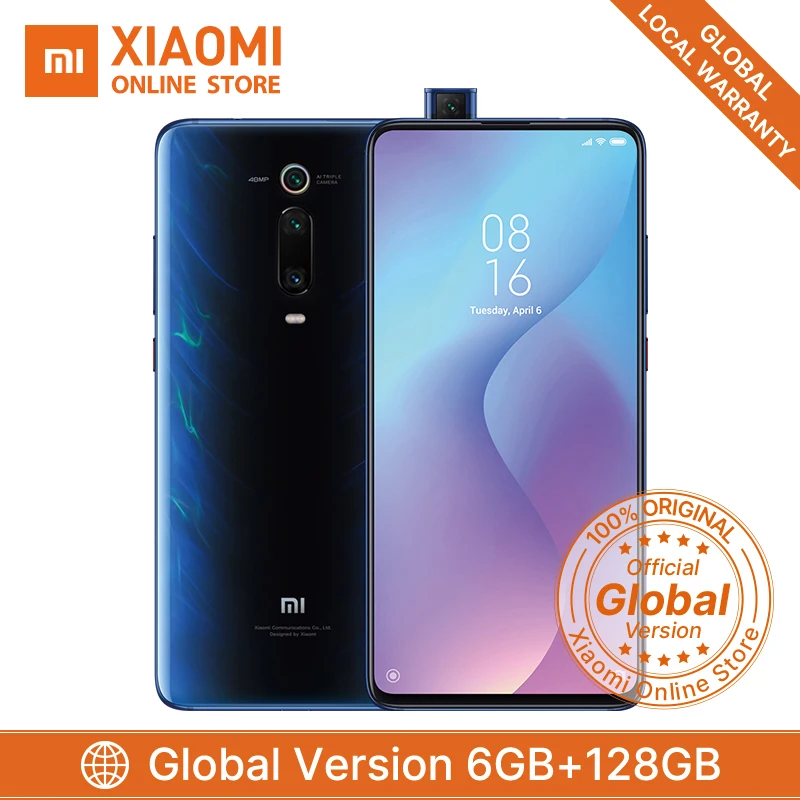 Глобальная версия Xiaomi mi 9T Red mi K20 6GB 128GB Смартфон Snapdragon 730 Восьмиядерный 20 МП всплывающая фронтальная камера 6,3" AMOLED экран