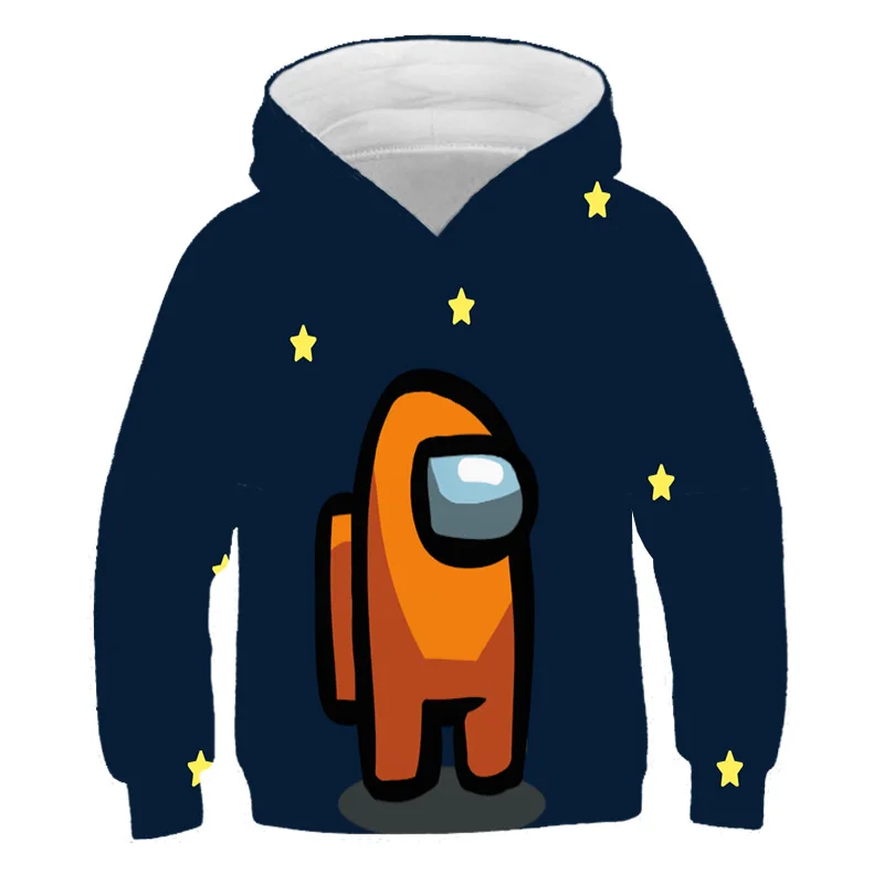 

Among Us Hoodie Kids Size Boys&Girls Long Sleeve Hooded Sweatshirts 3D Children's clothing Hoodies Street Style Games Clothes