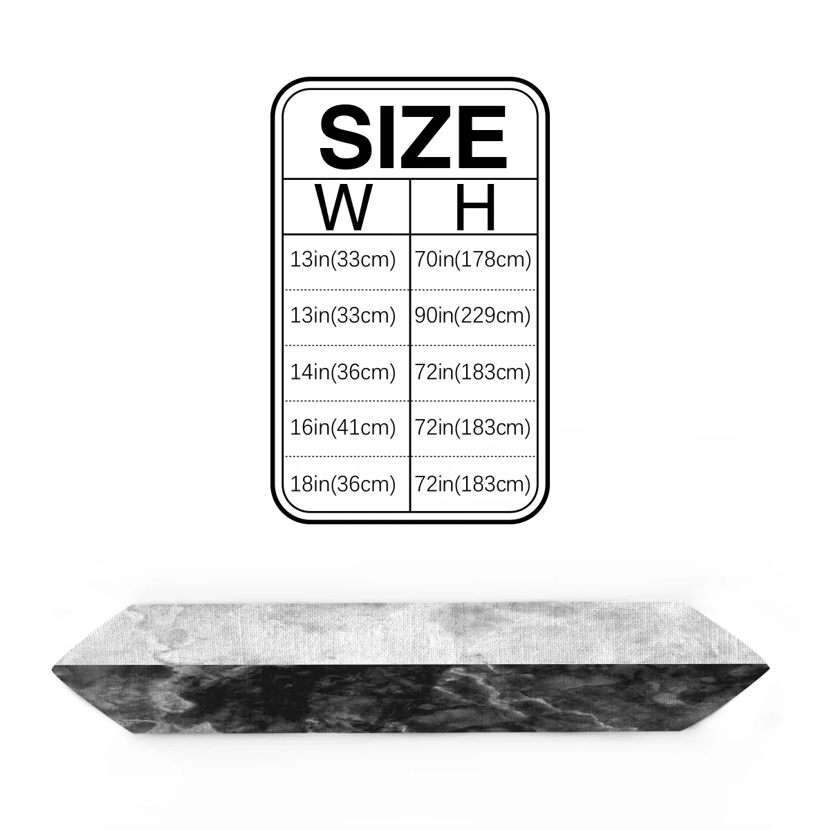 Белый черный мрамор натуральный современный Настольный бегун для свадебной