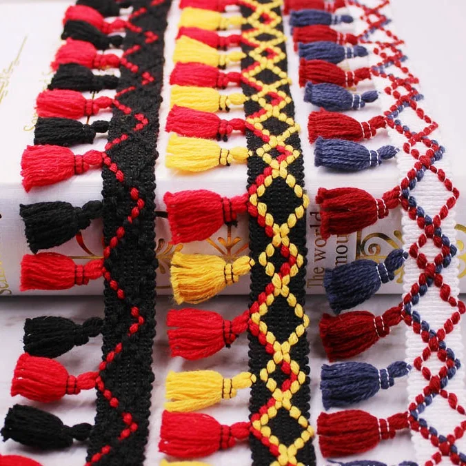 1 ярд/партия кружевная лента для шитья помпон кисточка помпоны отделка 5 см ширина