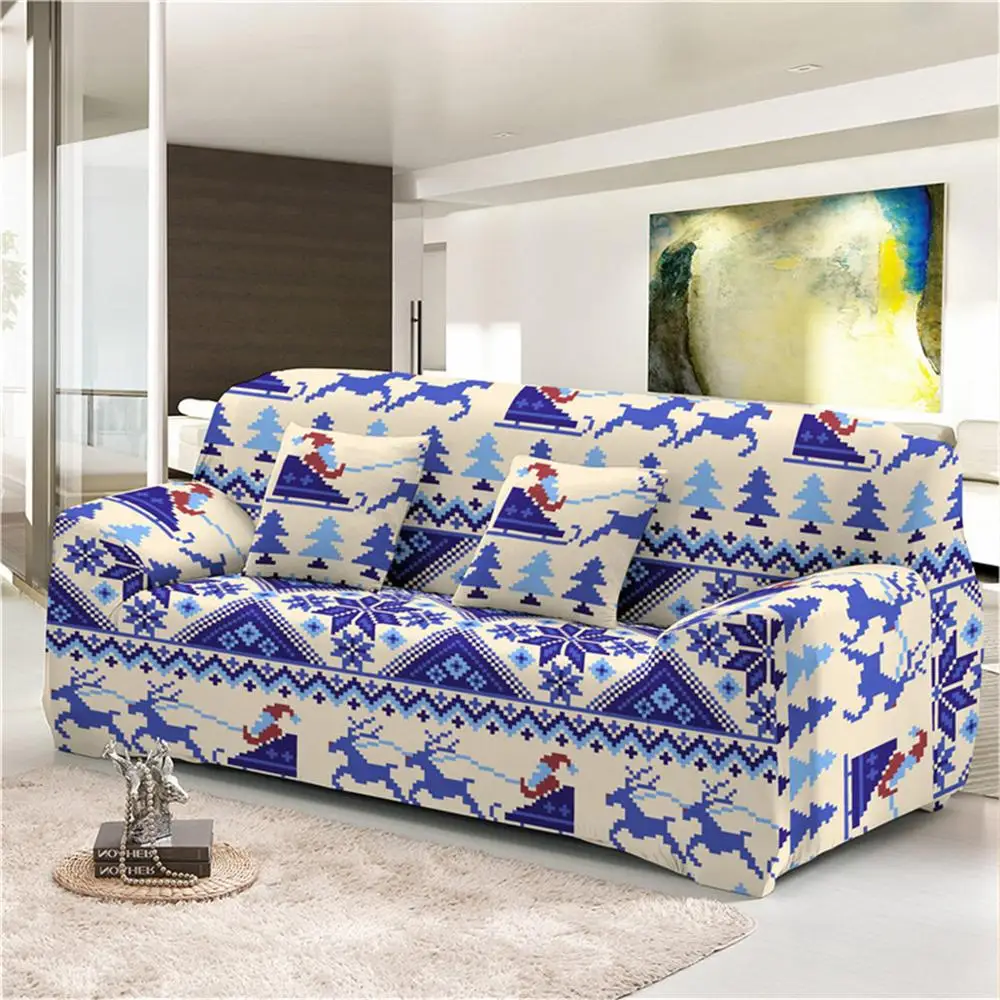 

2021 Christmas Style Stretch Sofa Cover Universal Slipcovers for Living Room Corner Sofa Decoration Sofa Couch Cover