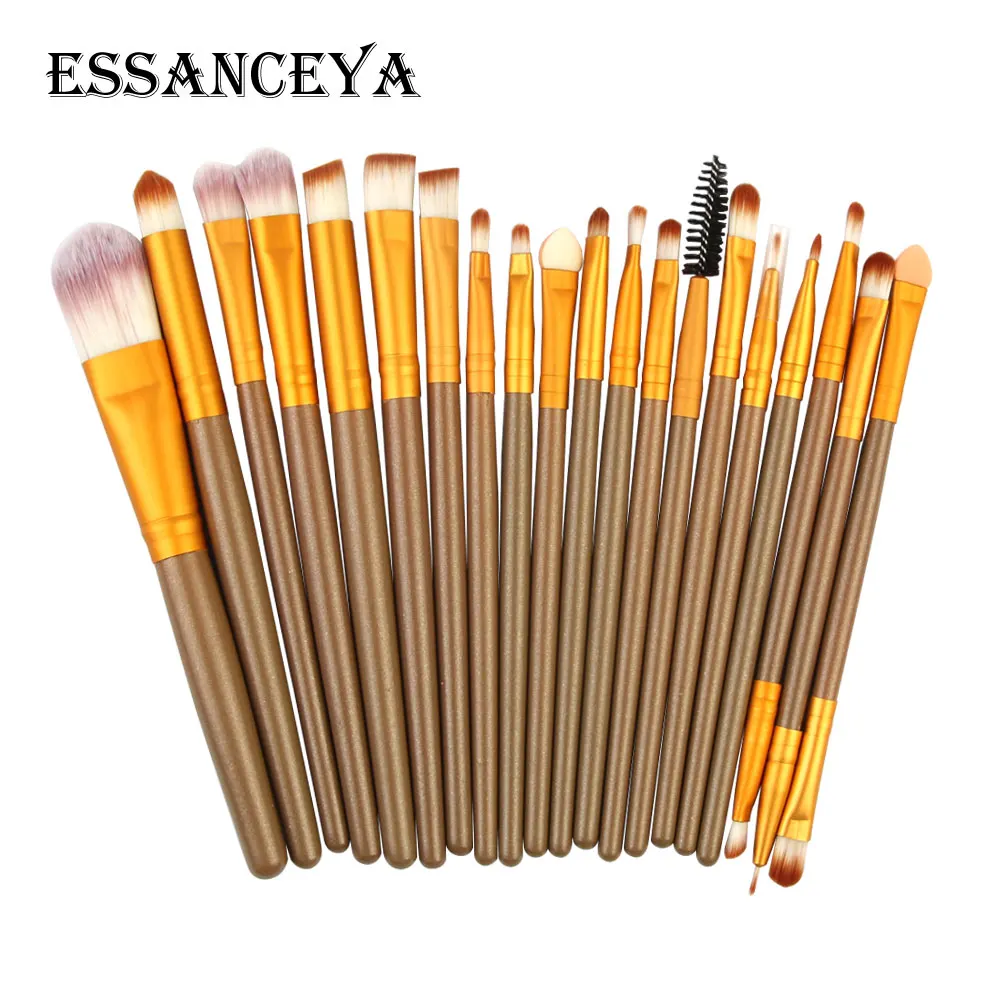 ESSANCEYA набор кистей для макияжа 20 шт. туалетных принадлежностей деревянных + 4