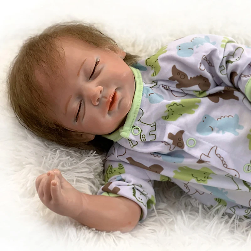 

50cm Reborn Dolls Closed Eyes for Collection High Quality Painting Realistic Reborn Baby Doll Toys for Children Baby Toy Gifts