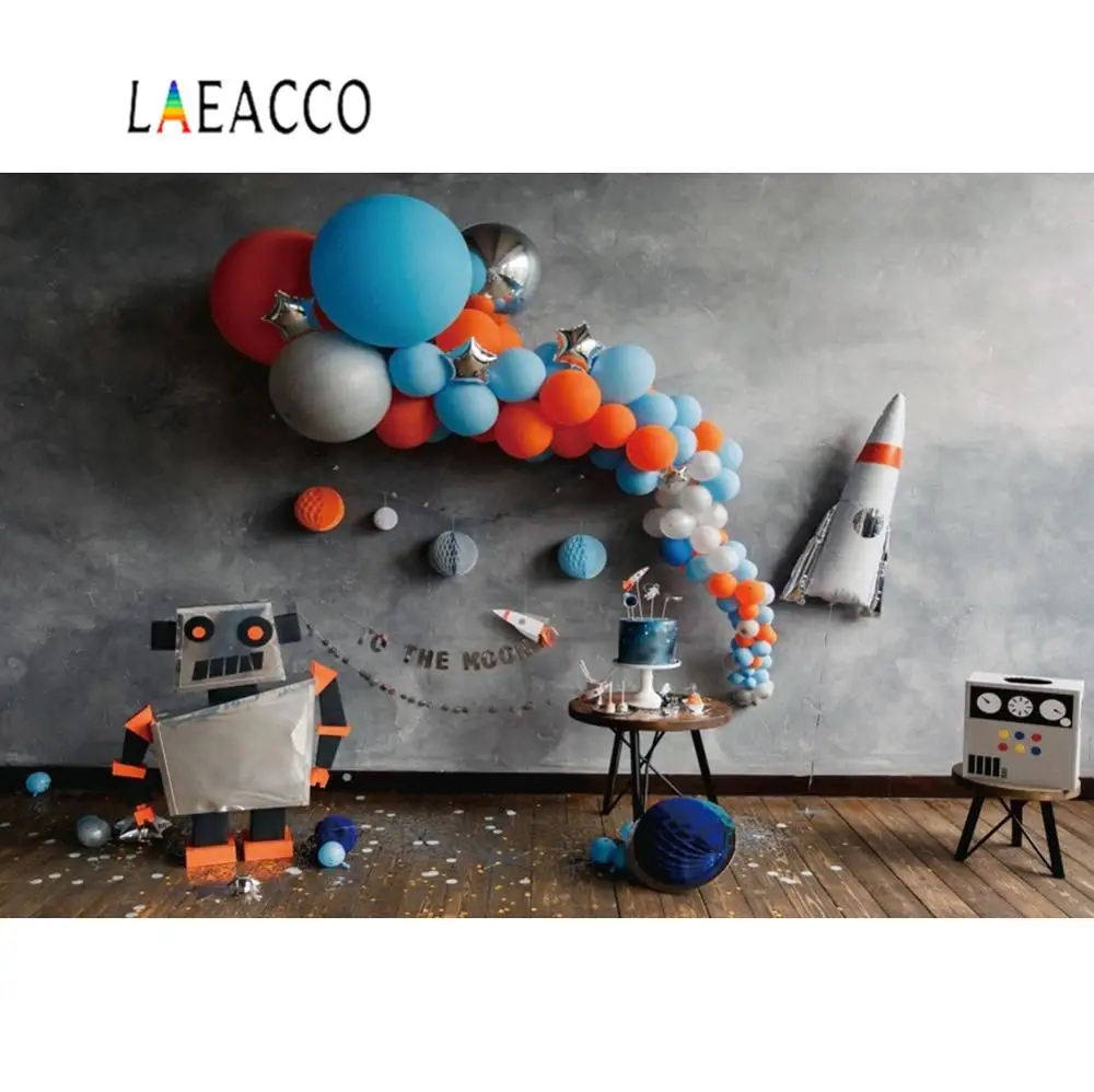 Laeacco Фото фоны воздушные шары День рождения Робер детские игрушки цементная