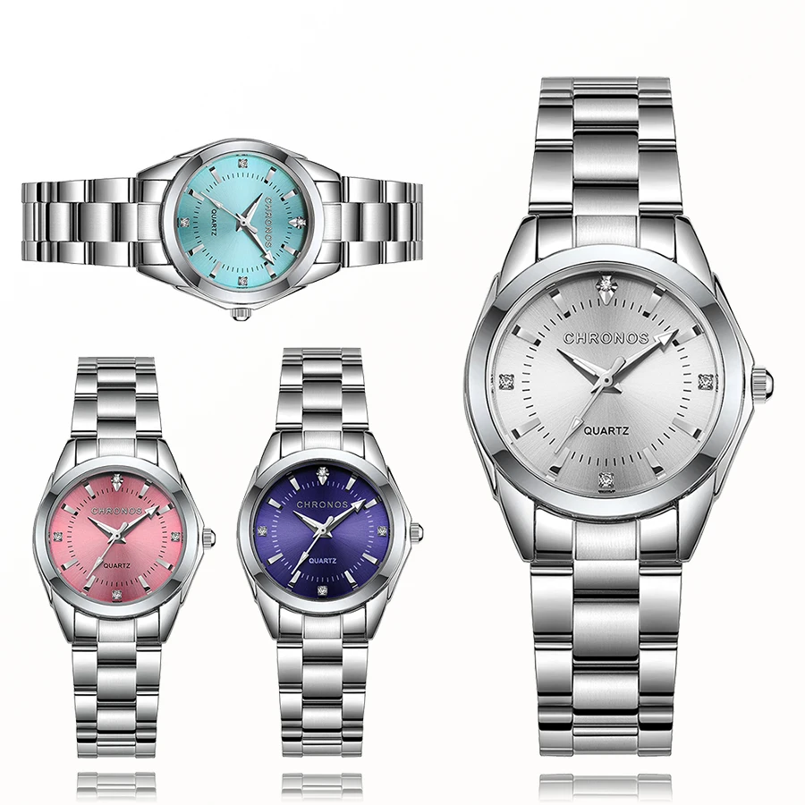 

Rhinestone Stainless Steel Watches Ladies Business Watch Japanese Movement Relogio Feminino