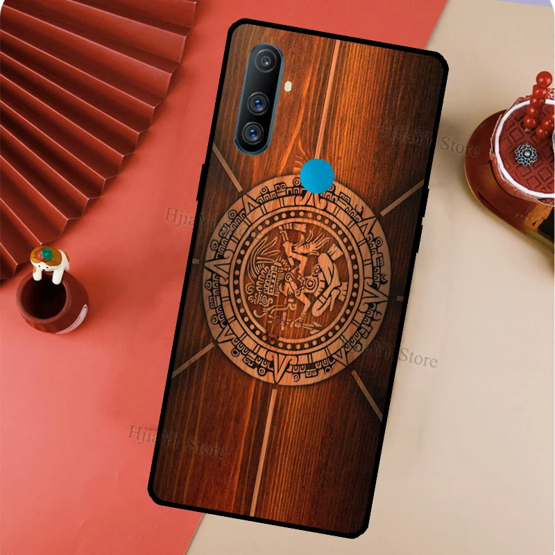 Чехол с календарём Mayan и деревянным рисунком для Realme 8 Pro C3 C11 C15 C21 Q3 6 7 GT Neo чехол OnePlus