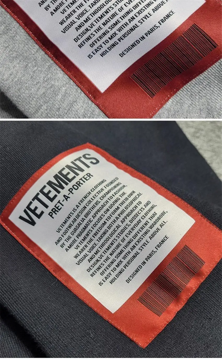 

VETEMENTS Hoodie Men Women 1:1 Best Quality Oversize Hooded Embroidered Tag Sweatshirts Crewneck Streetwear