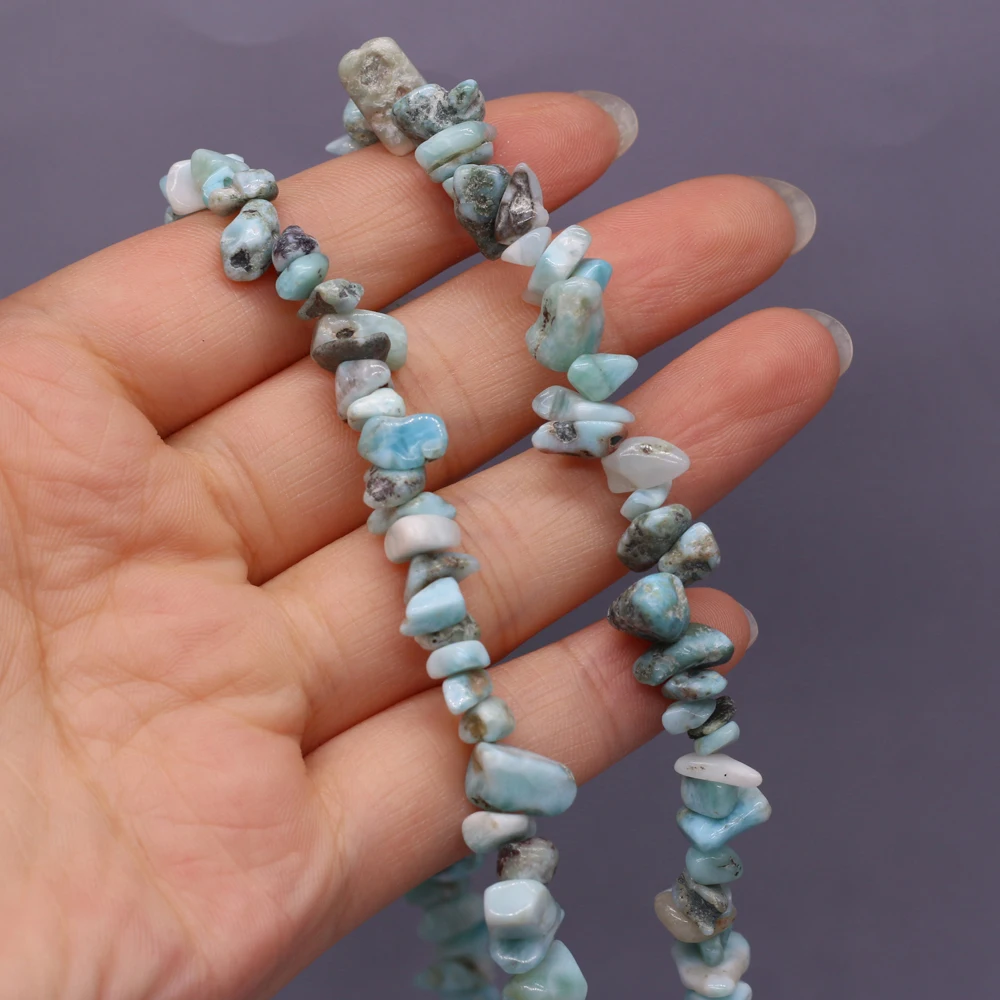 

Hot Selling Natural Aquamarine Irregular Semi-precious Stones Loose Spaced Gravel Bead Making DIY Fashion Charm Bracelet Jewelry