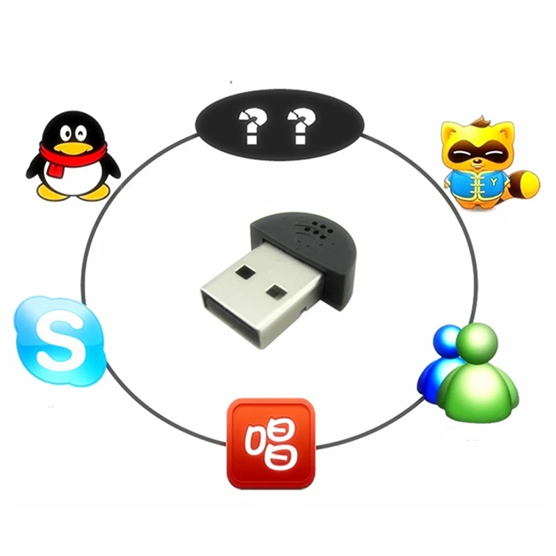 Супер мини USB 2 0 Микрофон MIC Аудио Адаптер Портативный Студийный речевой драйвер