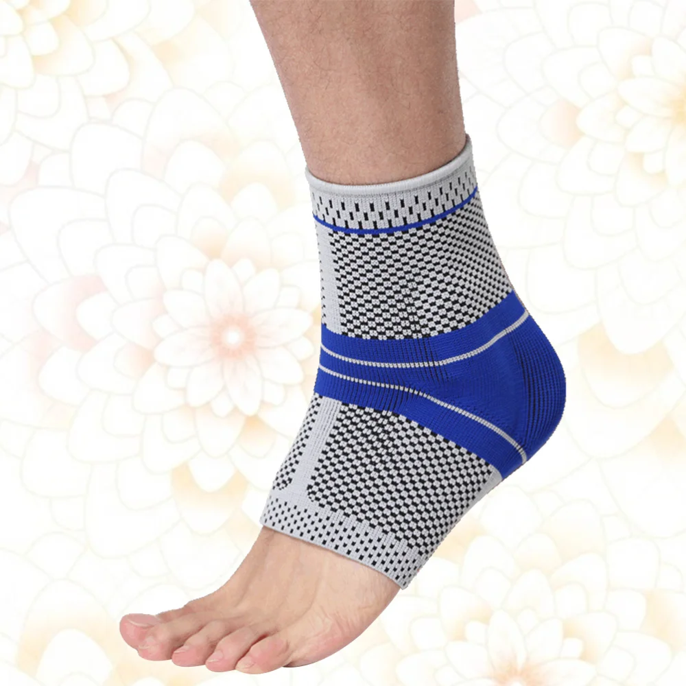

1 Pc Sports Ankle Support Knitting Nylon Anti-slip Silicone Comfortable Fitness Ankle Brace Ankle Sprain Supplies for Outdoor Ex