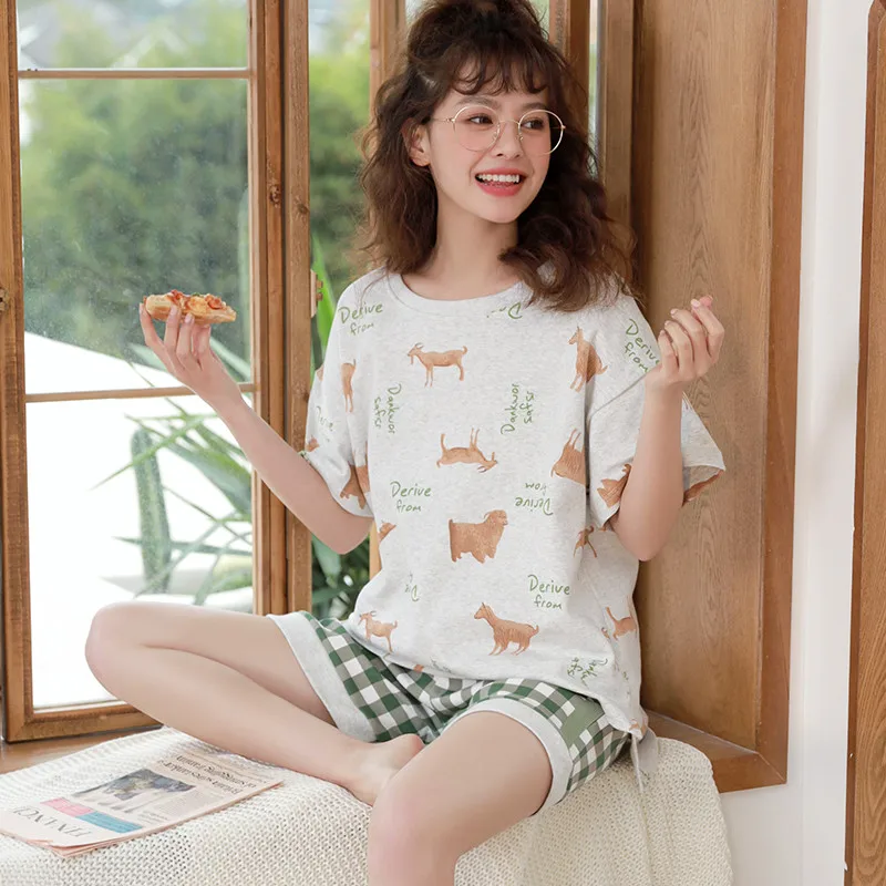 Новинка сезон весна лето женские пижамы домашняя одежда Милые удобные с длинными