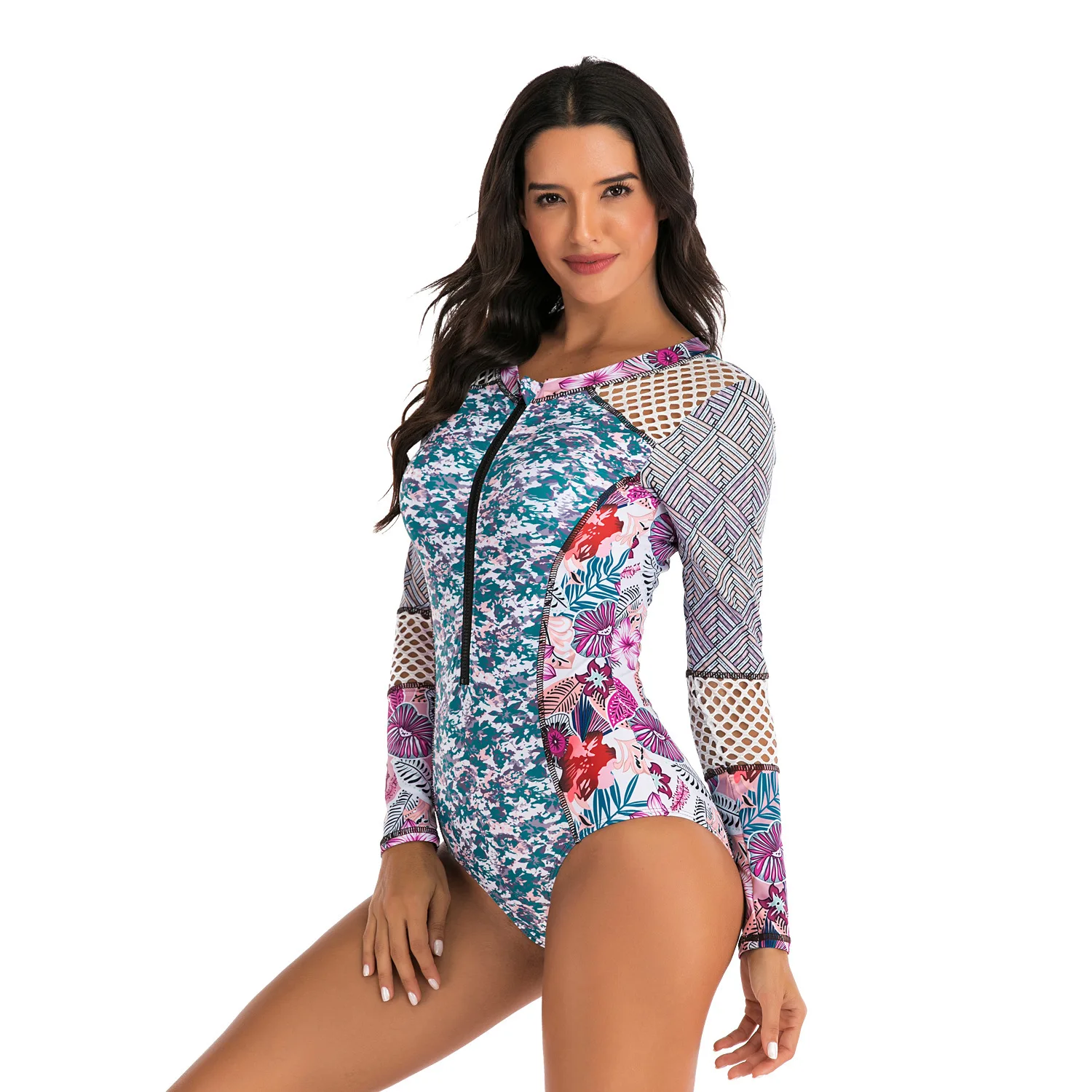 Купальник с длинным рукавом для серфинга Солнцезащитный Женский купальный