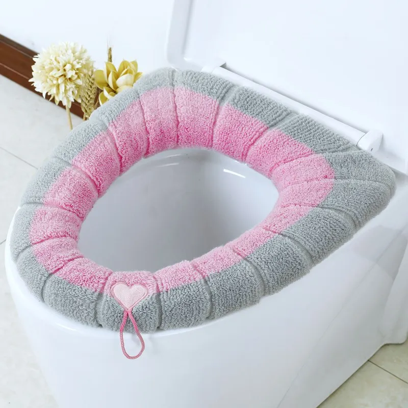 

Nordic Toilet Seat Pads Thickened Toilet Cushion Winter Soft Washable Cushion Household Lavatory Cushion Bathroom Accessories