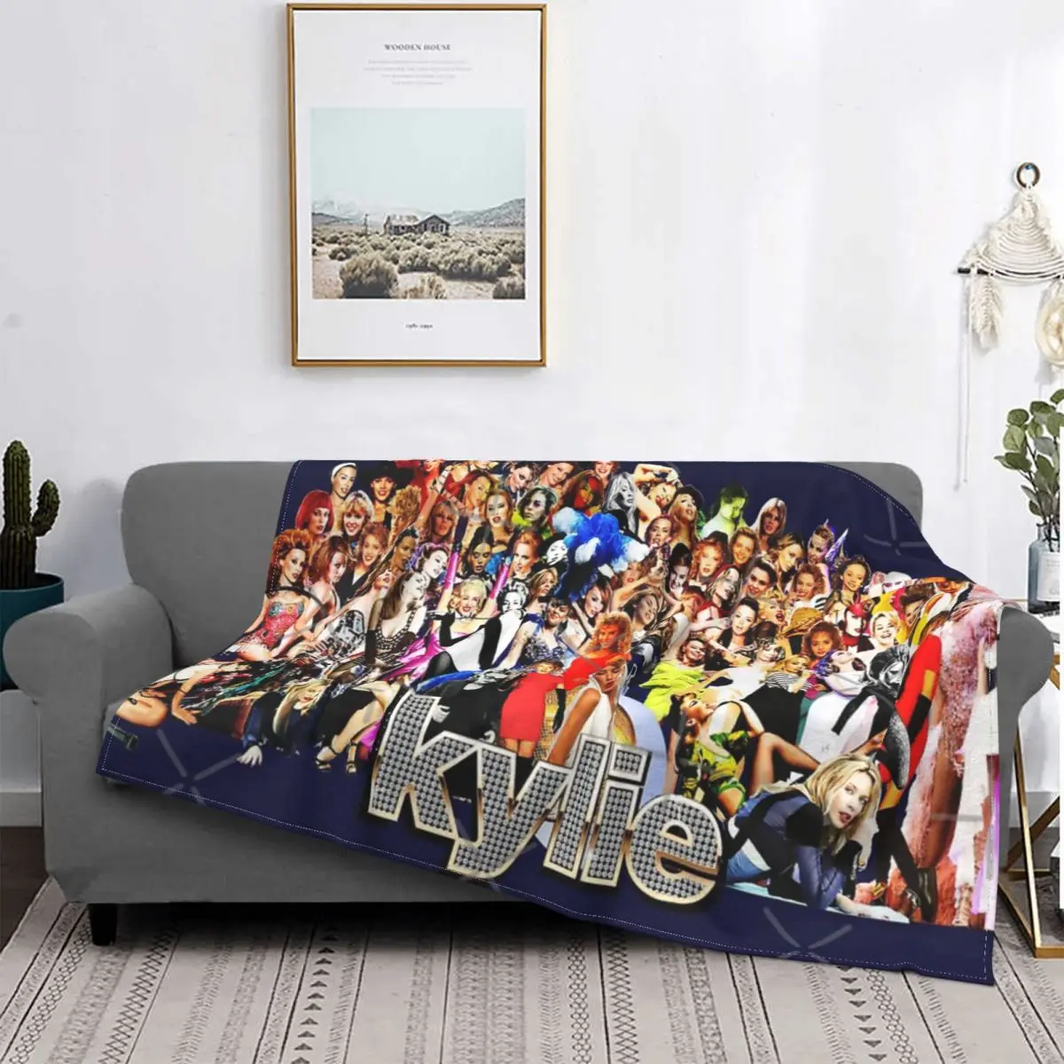 

Kylie Minogue-colcha a cuadros para cama, manta doble, colcha de verano