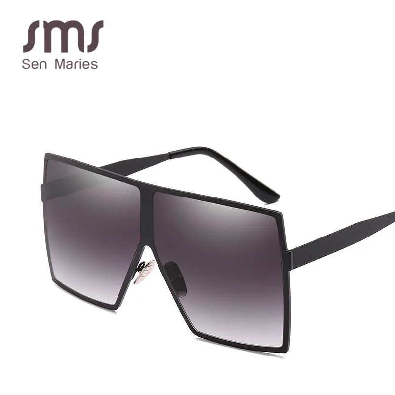 Очки с крупной квадратной оправой для женщин 2020 моды. Металлическая рамка, зеркальные линзы синего и золотого цвета, защита от УФ-лучей, стиль "винтаж".