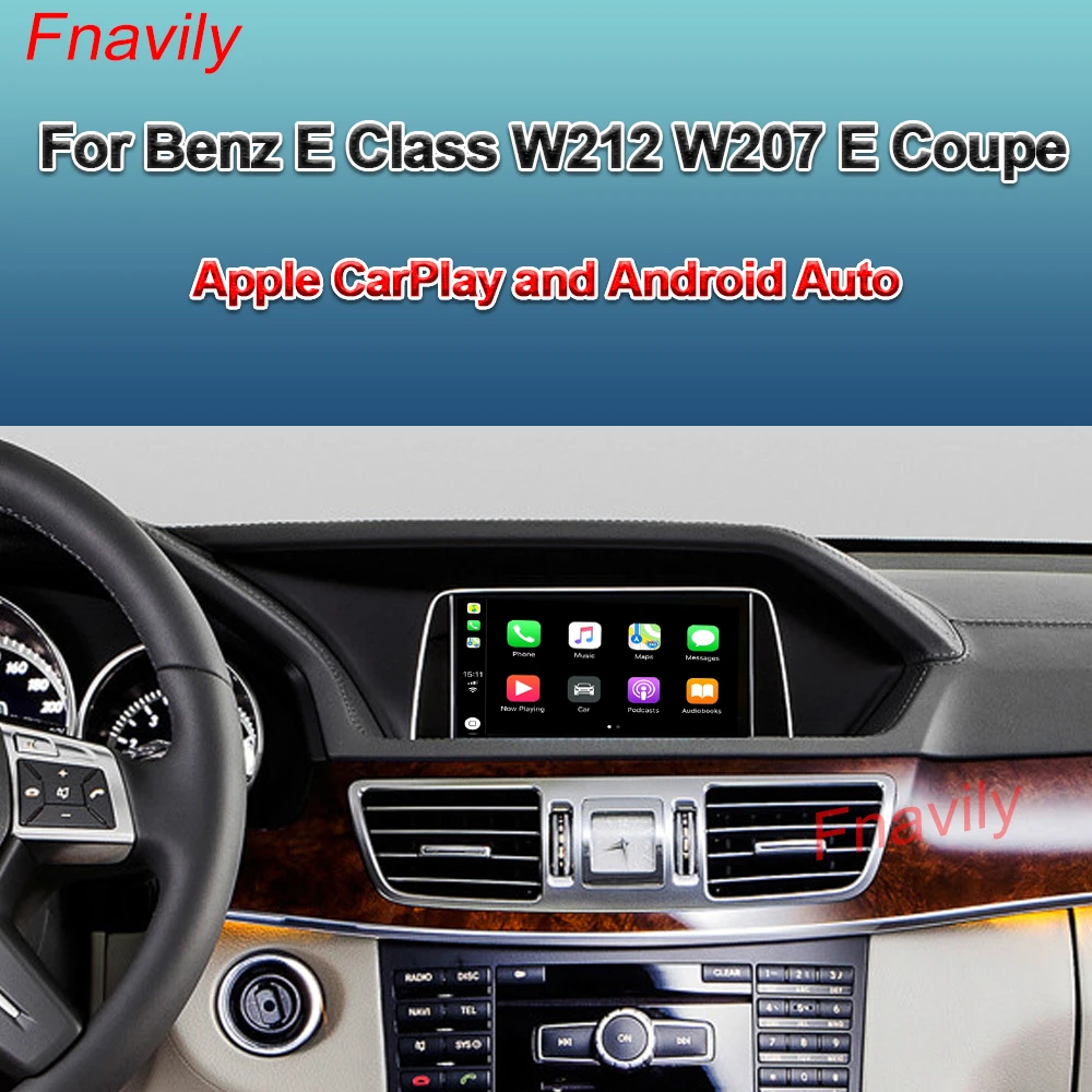 Fnavily OEM модернизированная Беспроводная Машинка для Mercedes Benz E Class W212 W207 Coupe Apple CarPlay и
