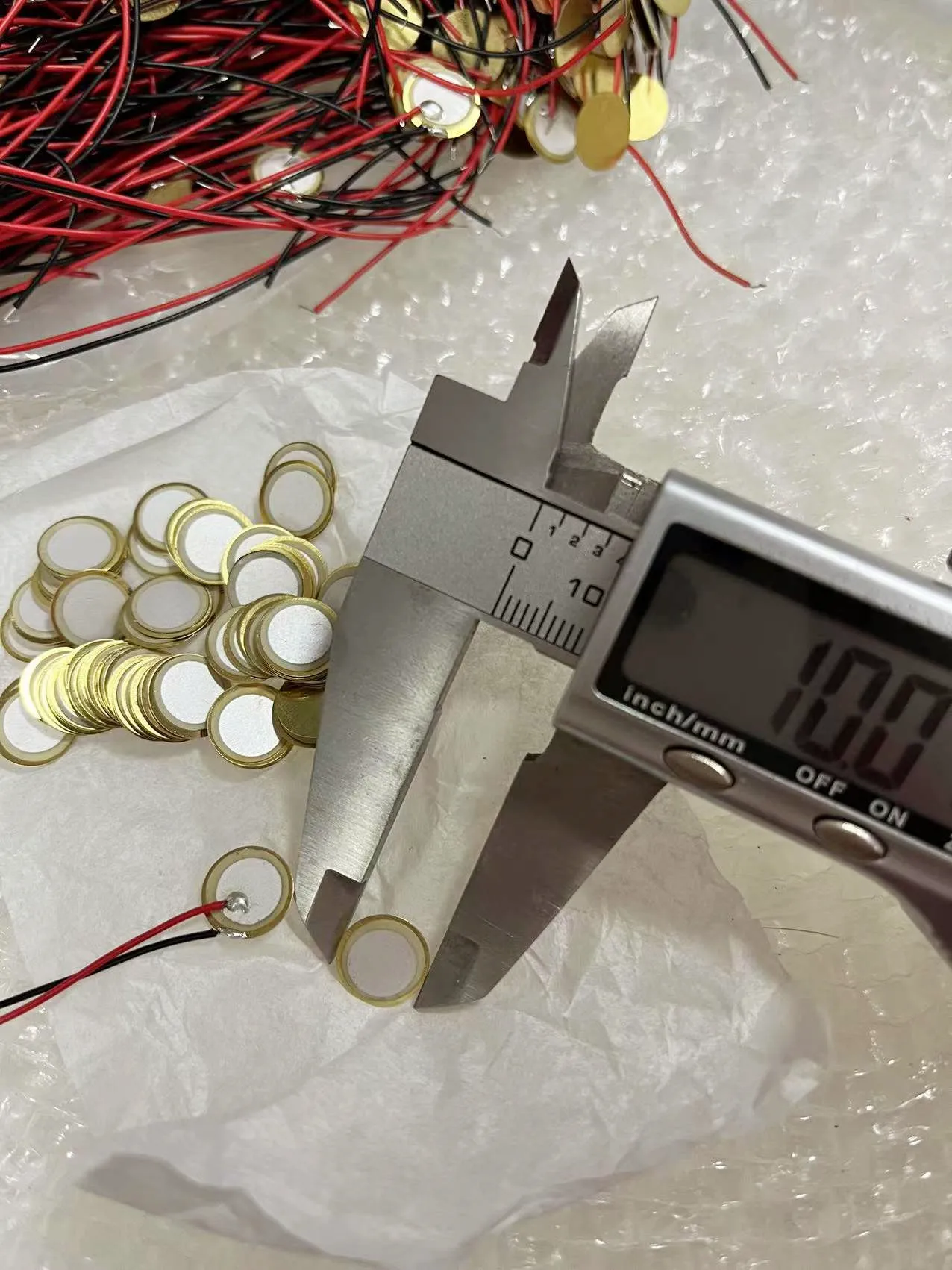 10 шт./лот мм Пьезозуммер датчик триггерный барабанный диск с проводом медные