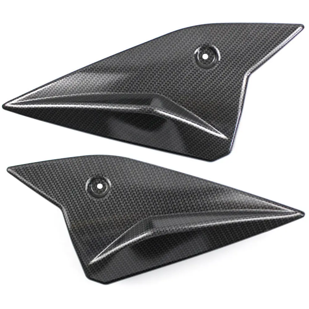 Carbon Fiber Look MT 09 MT09 мотоциклетные боковые панели крышка обтекателя Cowling Plate Чехлы для Yamaha MT-09 FZ 09 черный - Цвет: Carbon Fiber Look