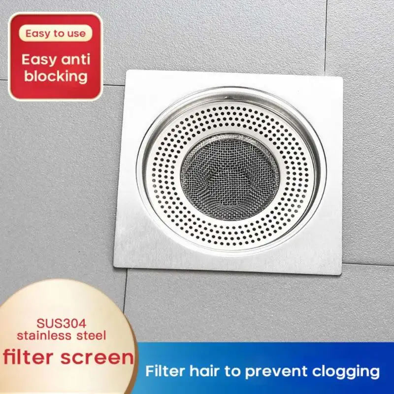 

1PCS 9cm Stainless Steel Drainer Filter Sewer Filter Net Toilet Bathroom Drain Hair Catchers Shower Anti-blocking Hair Stopper