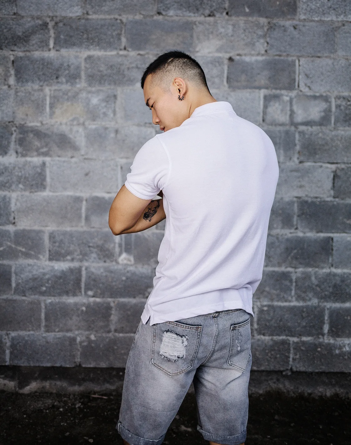 

Men's mercerized cotton POLO shirt with lapel sports short-sleeved T-shirt