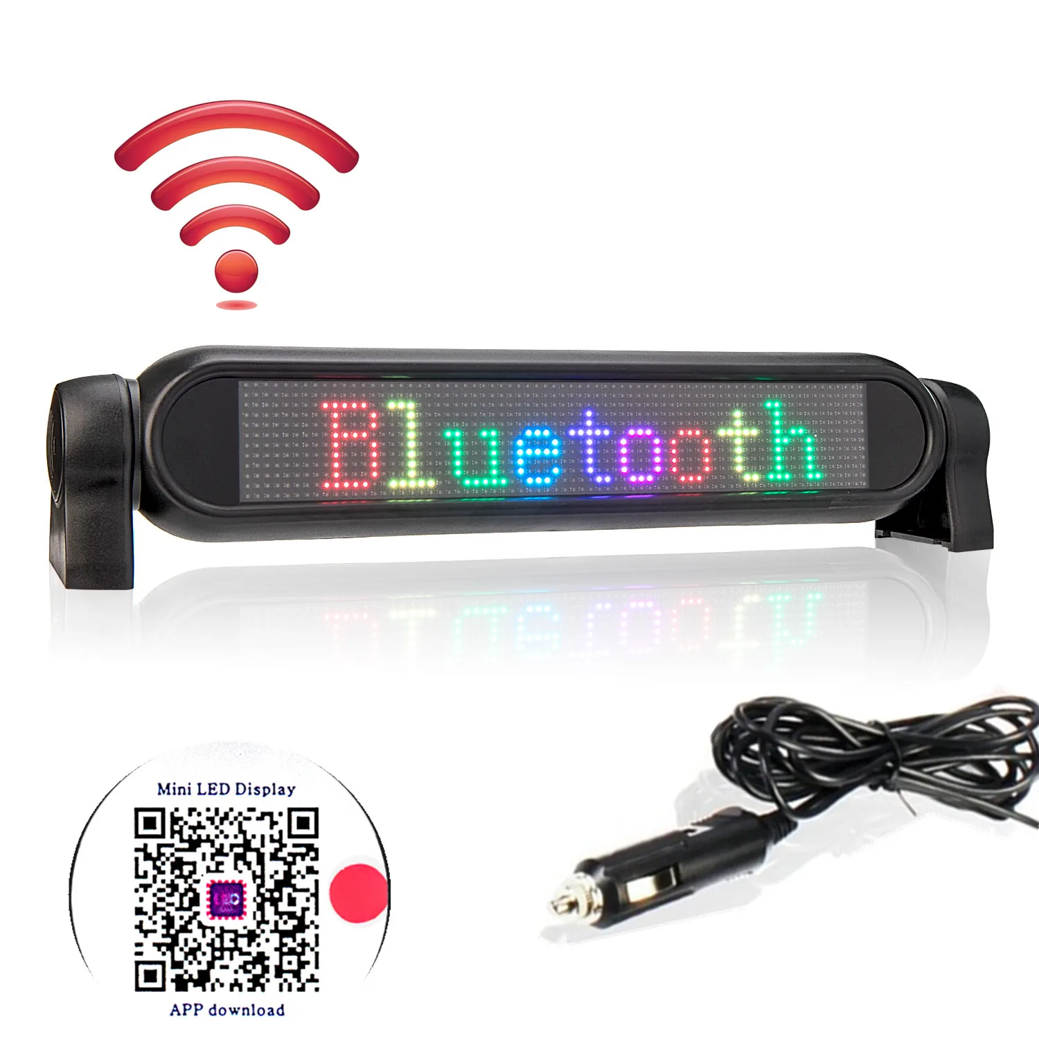 12v 12*72 светодиодный знак автомобиля RGB Matrix программируемый через Bluetooth