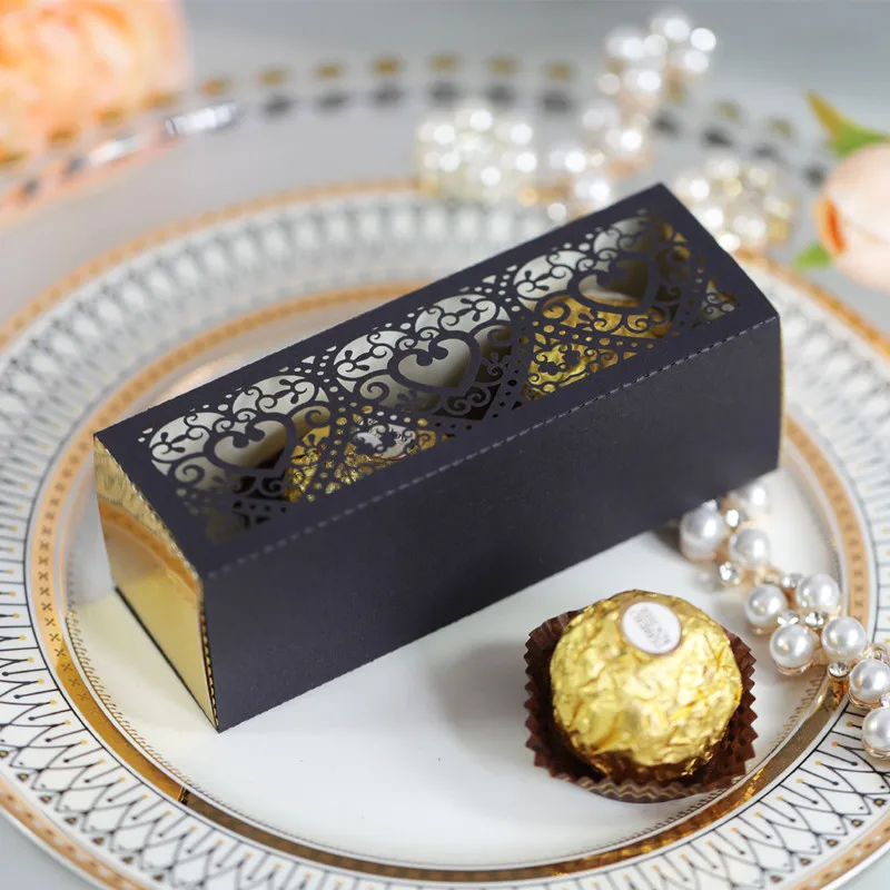 

50 шт. Любовь Сердце Лазерная резка пустотелые сувениры подарки конфеты драже коробка для свадебной вечеринки Кекс Шоколад Торт коробки и уп...