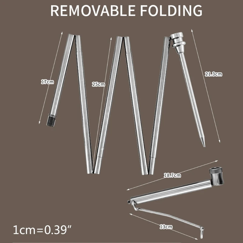 

Outdoor Aluminum Alloy Light Stand Folding Lamp Hanging Rack Camera Selfie Stick Bracket for Fishing Camping Traveling 87HF