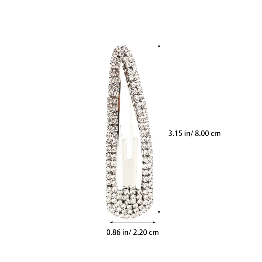 

2Pcs Pretty Alloy Side Clamp Hairgrip Accessories Rhinestone Snaps Barrettes