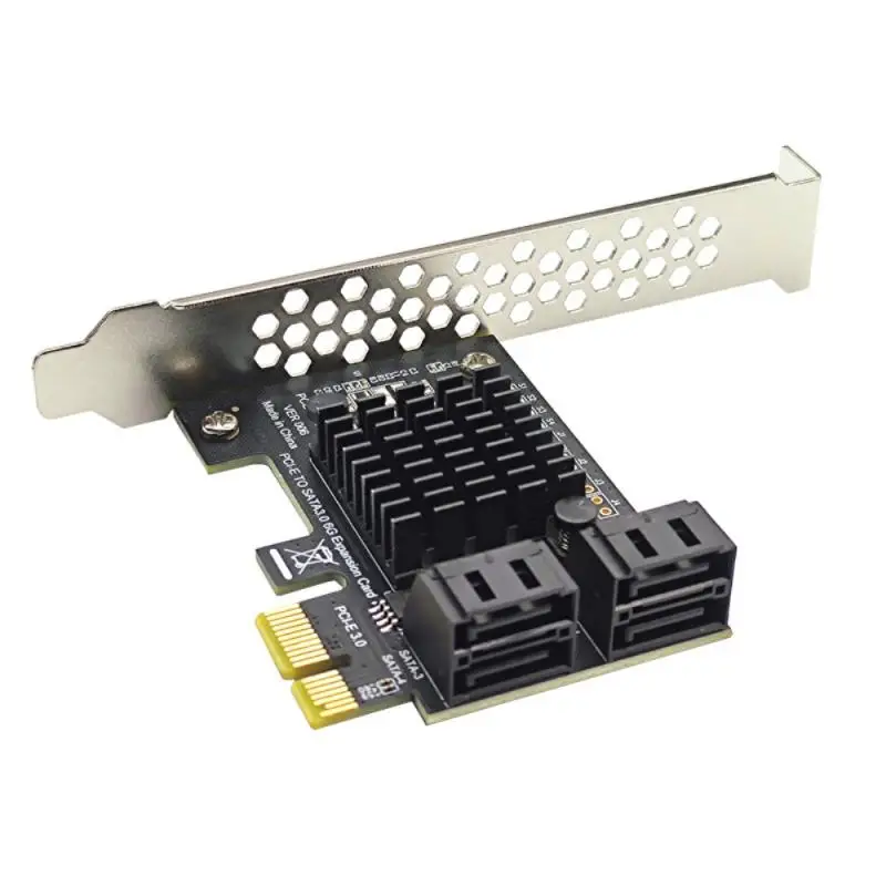 PCIE SATA Controller 4 Port 6G PCI-E To SATA3.0 Expansion Miner PCI Express Adapter Card SSD IPFS Mining |