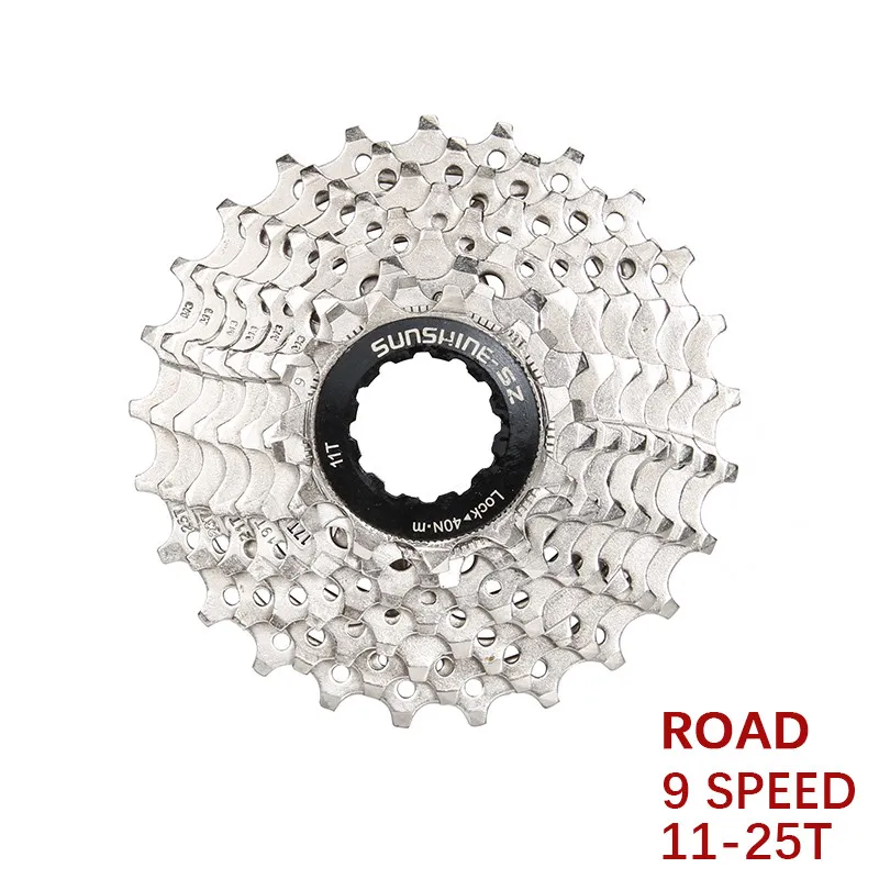 

Road Bicycle Cassette 9 Speed 11-25 T Bike Freewheel For SHIMANO And SRAM