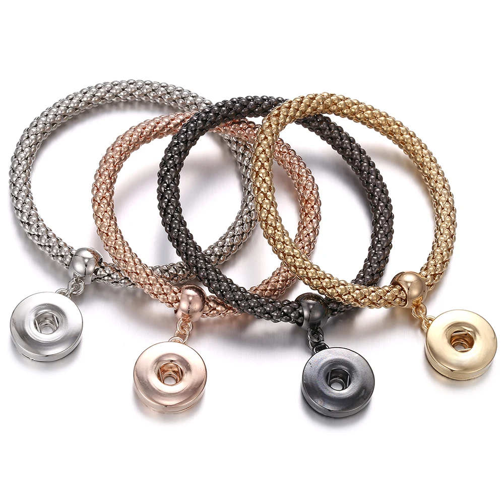 Мужской регулируемый эластичный браслет розовое золото 18 мм|Браслеты с шармами| |