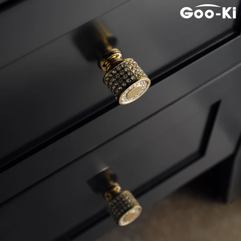 Goo Ki Современные хрустальные ручки квадратные полированные хромированные