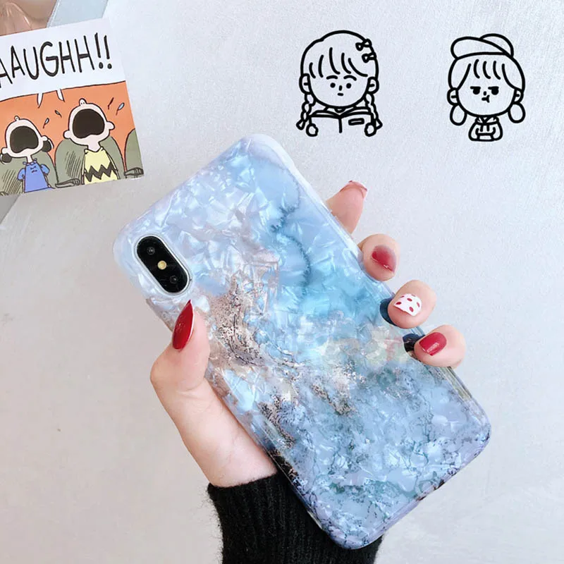 Блестящие Чехлы под мрамор из золотой фольги для iPhone X XS XR 11 Pro Max 3D Bee Мягкий ТПУ чехол для iPhone 7 8 6S Plus блестящая задняя крышка Fundas