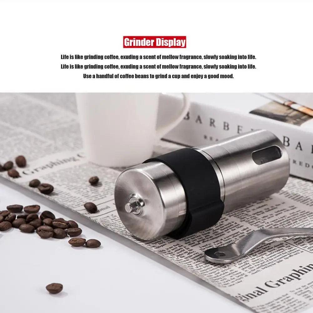 

Grinder Stainless Steel Coffee Bean Household Portable No Batteries Required Detailed Adjustable Grind Selector EcologicalSilent