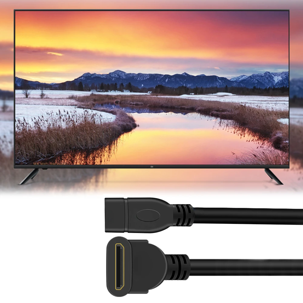 Вверх вниз правый левый угловой мини HDMI к штекер гнездо кабель 15 см для ноутбука