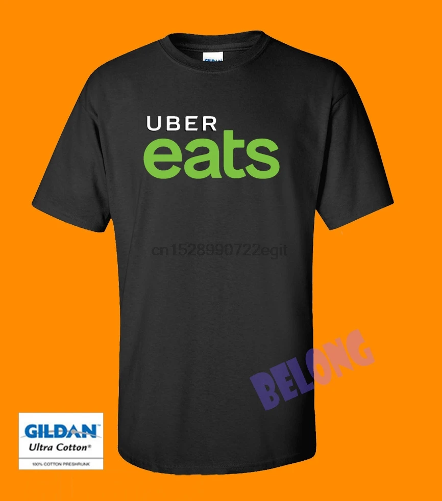 Горячая Uber ест драйвер Логотип новая футболка ограниченной серии Футболка