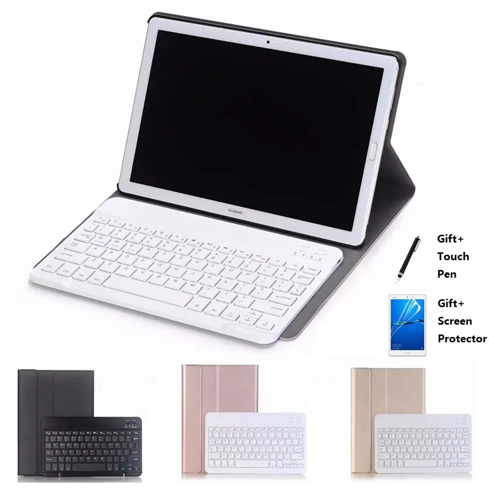 

Leather Case Keyboard for Huawei MediaPad M6 M5 10 10.8 T3 9.6 T5 10.1 Cover Tablet Case for Huawei Pro 10.8 10.4 V6