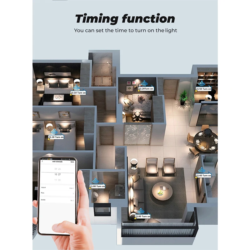 

TUYA WiFi Smart Light Dimmer Switch Use Smart Life APP Voice Control Infinite Dimming Supports LED Lamps And Tungsten Lamps