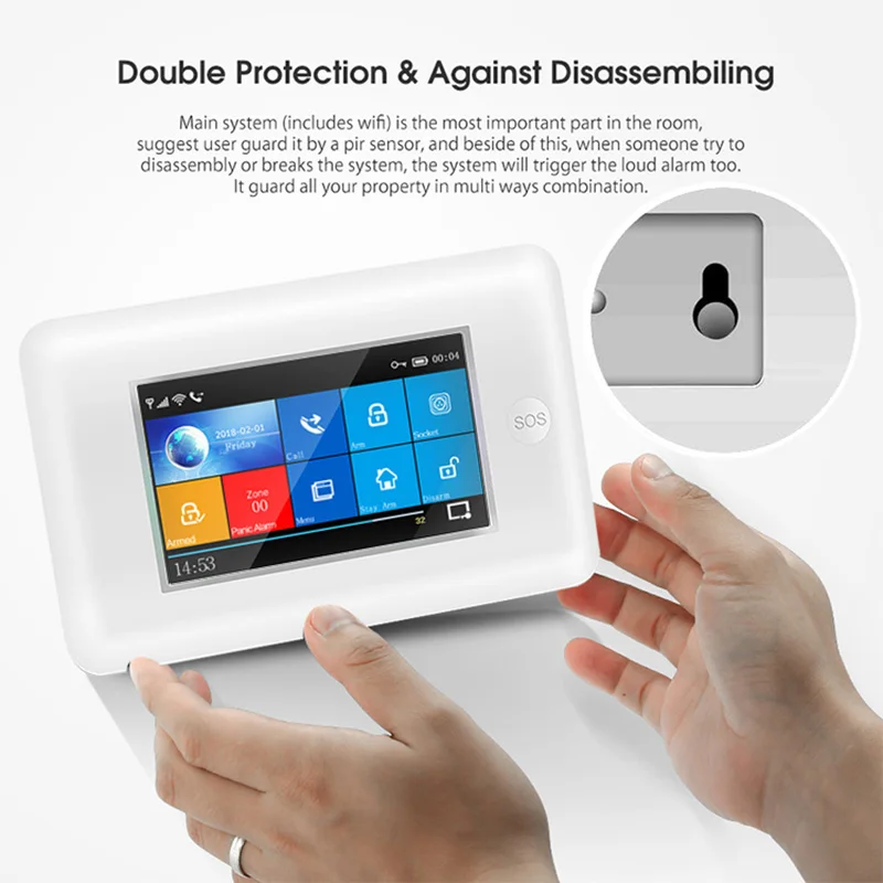 PG106 WIFI + GSM GPRS беспроводная домашняя охранная сигнализация приложение