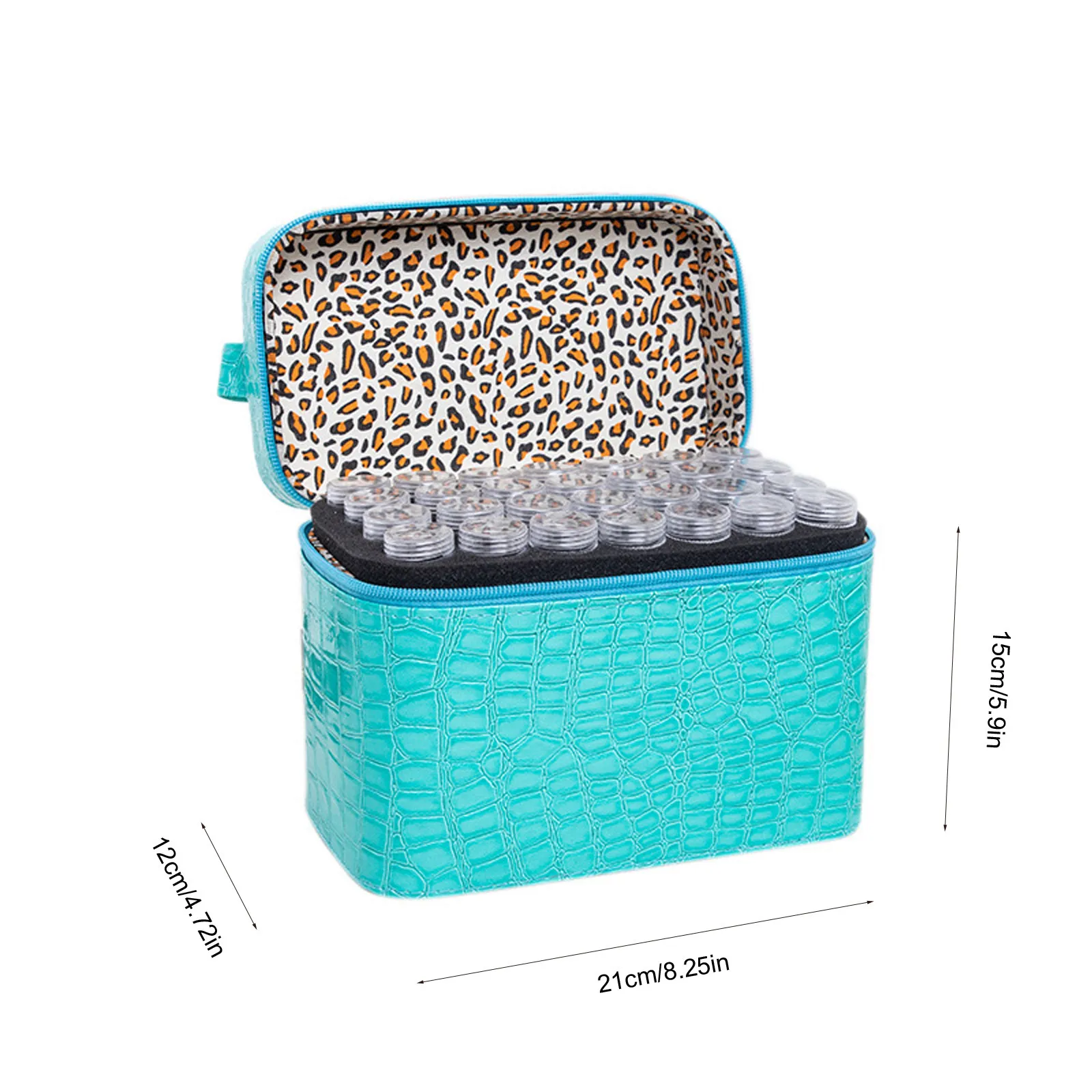 

84 Slots Diamond Storage Box Pu Pattern Design Diamond Embroidery Rhinestone Painting Accessory Jewelry Beads Nail Art Case
