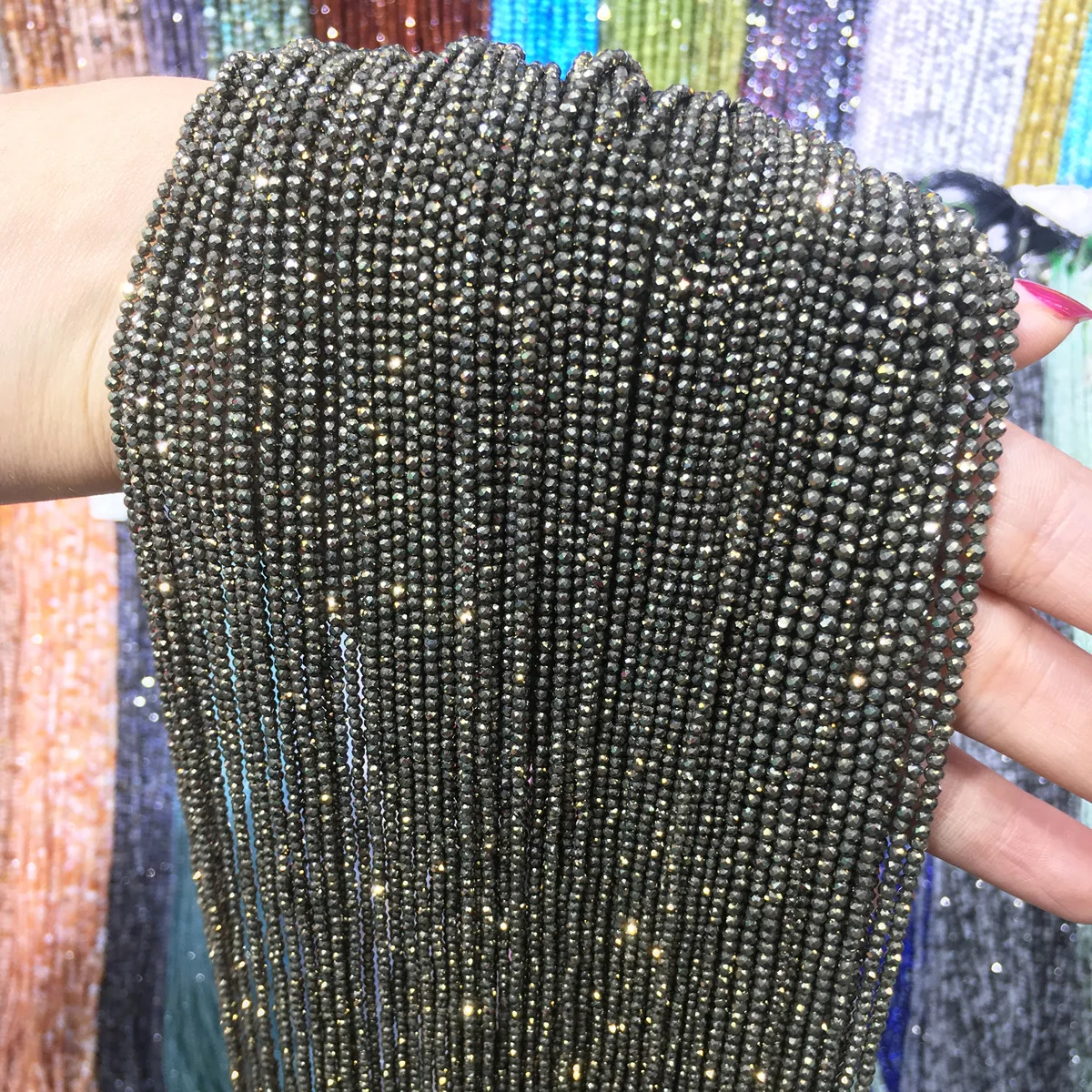 Бусины Из Натурального пирита 2 мм 3 мм|Бусины| |